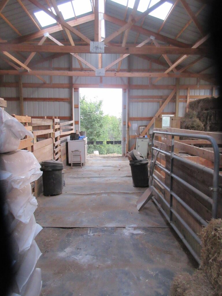 Straight shot through barn